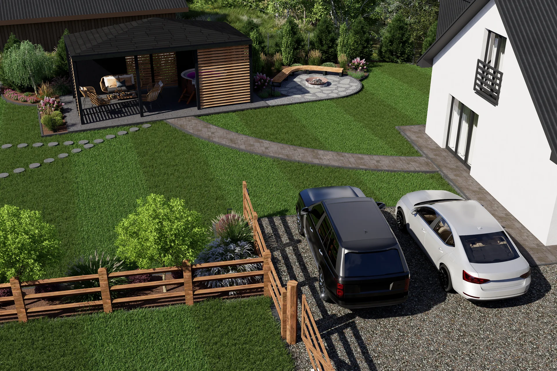 Ogród w stylu modern country — 02