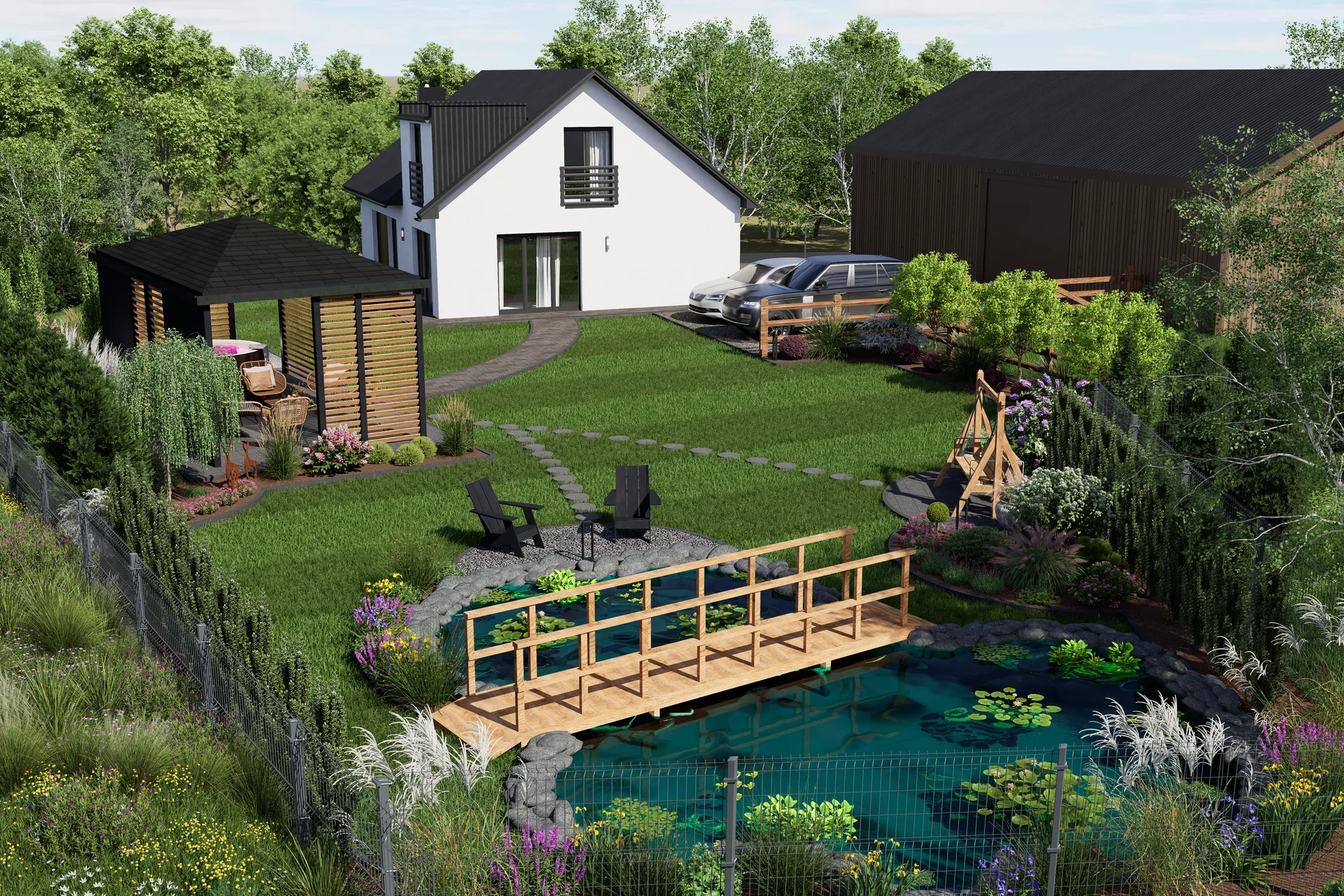 Ogród w stylu modern country — 03